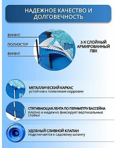 Спорт и отдых: 305/76см. Bestway 56677 BW Каркасный бассейн Steel Pro, 4678л — 9