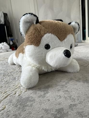 Текстиль: НОВЫЙ, остаток с магазина, щенок с пледом внутри 65см довольно крупный — 1