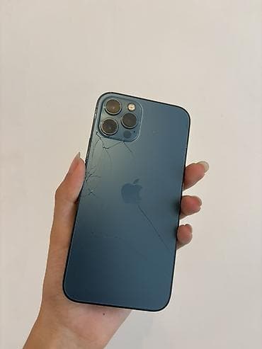 iphone 13 mini цена в бишкеке: IPhone 12 Pro, Б/у, 256 ГБ, Pacific Blue, Чехол, 78 % — 1