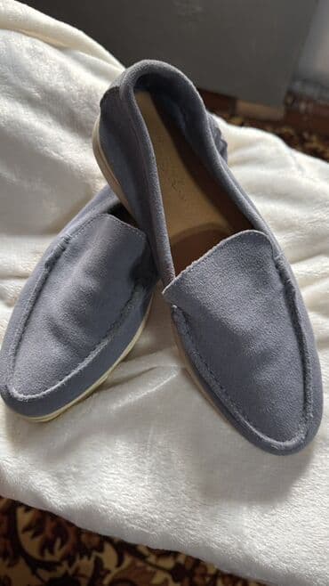 одежды для новорожденных: Серые женские лоферы (мокасины) - Материал верха: мягкий — 2