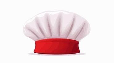 Поварской колпак классического типа. - Материал: плотная ткань с