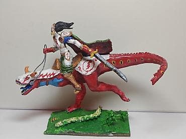 Велозапчасти: Фигурка настольного воина-райдера на ящере (фэнтези/варгейм). - — 1