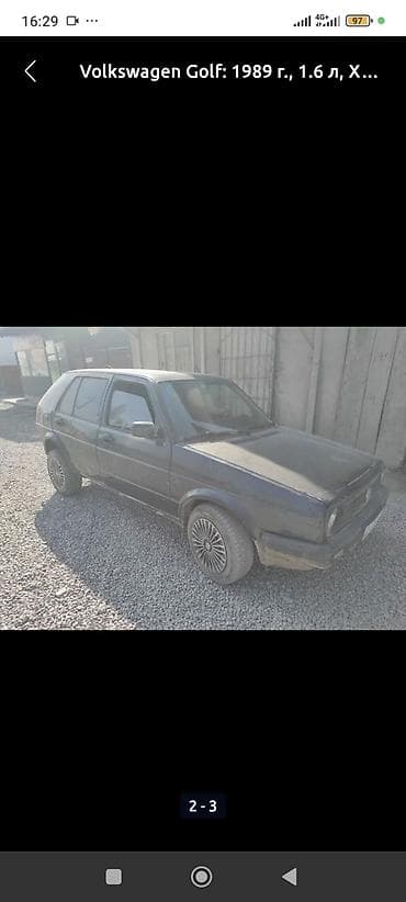 audi b3: Volkswagen Golf: 1989 г., 1.6 л, Ручные, Бензин, Хэтчбэк — 2
