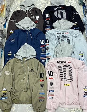 nike tech flece: Ветровка, Осень-весна, С капюшоном, L — 5