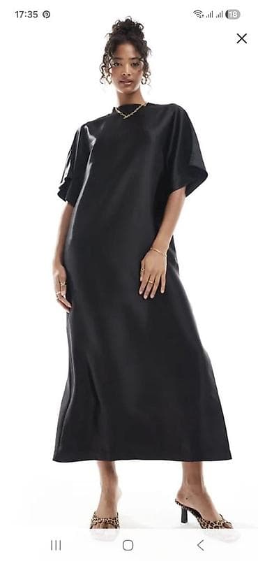 oversize: Повседневное платье, Длинная модель, Оверсайз, S, XS — 3