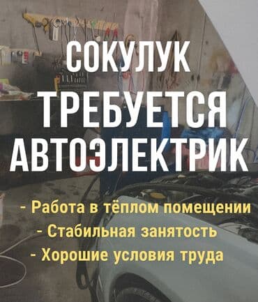 ищу работу в охране: Вакансия: автоэлектрик (Сокулук) Описание: - Работа в тёплом — 1