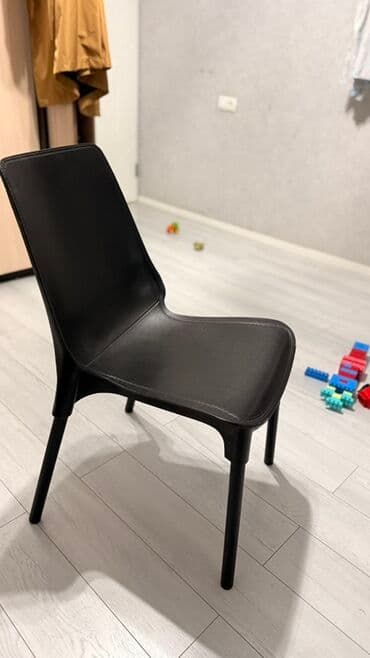 пластиковые кухонные стулья: Ашкана үчүн отургуч, Башка материал, түсү - Кара — 2