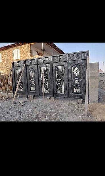 Ачылма дарбазалар: Стальные уличные ворота и калитки - Материал: сталь. - Тип — 6