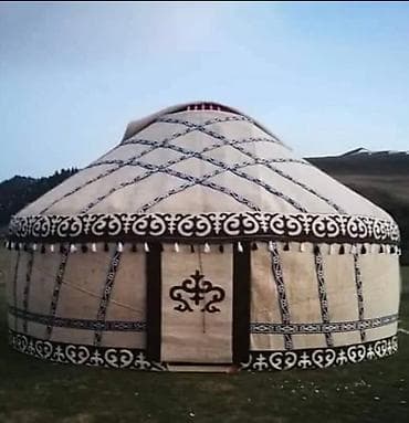Боз үйлөр сатылат, Каркасы Жыгач, 100 баш, Диаметри: 7 метр — 6