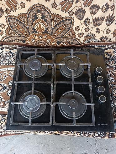 technics sl: Газовая печь, Б/у, Встраиваемая, цвет - Черный, Полная оплата — 2