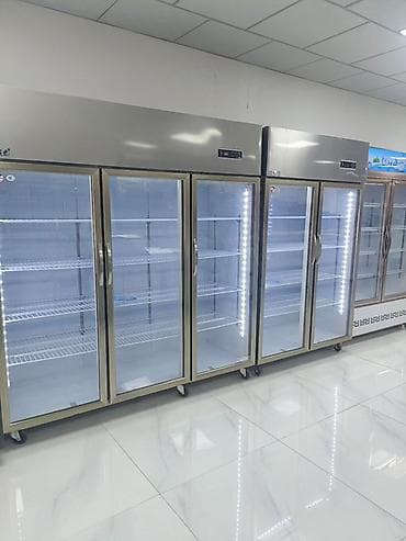 печать на ткани оборудование: Торговые холодильные витрины с прозрачными распашными дверями — 3