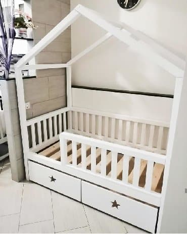 детская кровать домик: Детский кровать домик с ящиками — 1