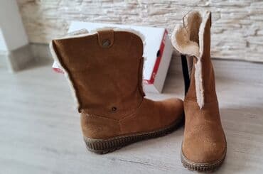 срочно продаю в связи с переездом: Сапоги, 37, Rieker, Б/у, цвет - Коричневый, Самовывоз, Платная доставка — 2