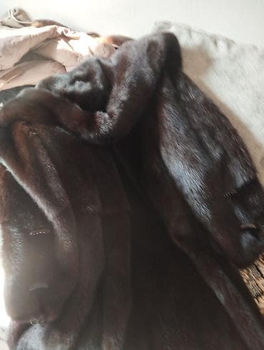 Шуба, Норка, По колено, С капюшоном