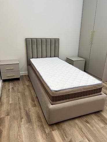 metta samurai: Односпальная кровать без матраса мягким изголовьем - Размер спального — 1