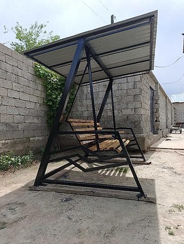 метал листовой: Садовые качели Металл, Со спинкой, С крышей — 6