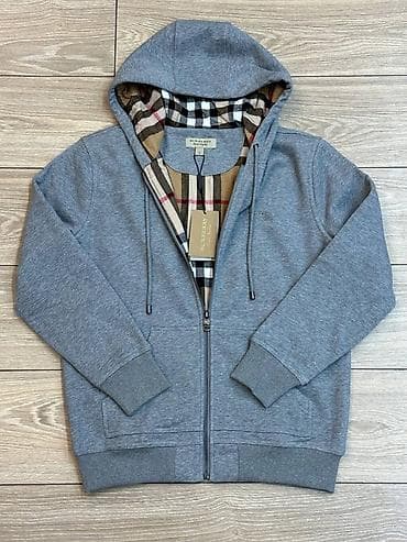 Толстовки: Мужская толстовка, M, L, XL, Burberry, Новый, цвет - Серый — 1