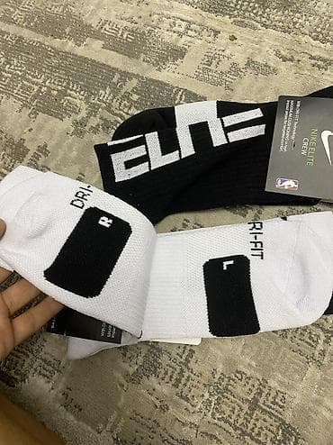 ноский: Носки Nike elite Белые и черные Тонкие для баскетбольных носков 1 — 5