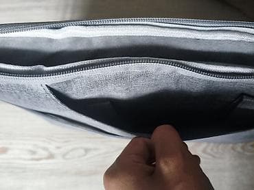 macbook 14: Сумка‑чехол для ноутбука (серый) - Универсальный тонкий чехол-папка — 5