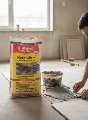 самоклеющаяся пленка на кафель купить: Клей для плитки USTA Keramik+ Comfort & Easy Fix (C1T) - — 1