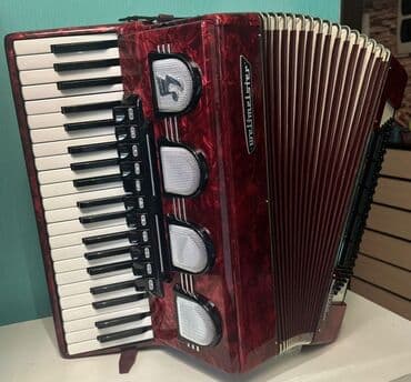 микрофон для озвучки видео купить: Аккордеон Weltmeister Stella, красный перламутровый корпус. Аккордеон — 3
