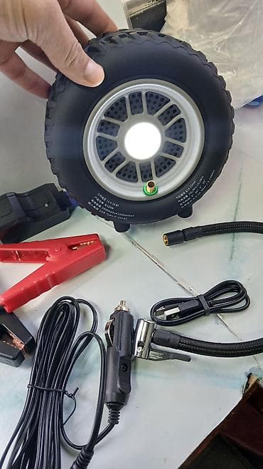 Транспорт: Новый прикуриватель+насос повербанк универсальный удобный необычный — 4