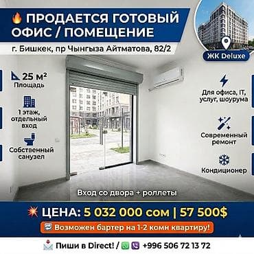 Продажа магазинов В жилом доме, 25 м², Евроремонт, Отдельный вход, 1 этаж
