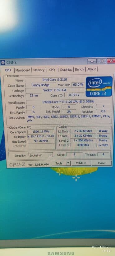 intel core: Компьютер, ядролор - 2, ОЭТ 4 ГБ, Татаал эмес тапшырмалар үчүн, Intel Core i3, Камтылган видео карта, SSD — 8