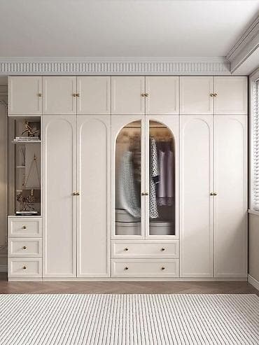 ящики: Шифоньер, шкаф для одежды, Прямой, МДФ — 5