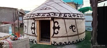 велик на титановых дисках: Аренда юрты, Каркас Деревянный, 65 баш, С полом, Самовар, Посуда — 4