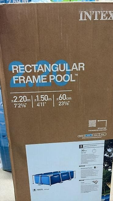 Каркасный прямоугольный бассейн Intex - Серия: Rectangular Frame Pool — 2