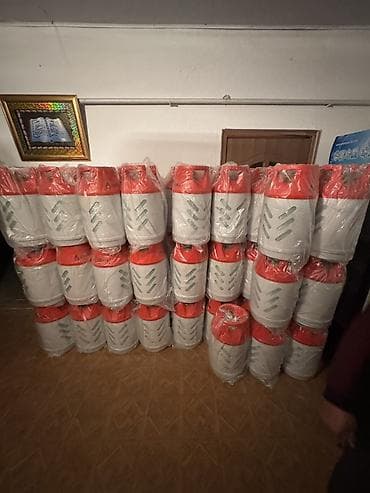 Композитные газовые баллоны с вентилем (оранжево-серые) - Тип: легкие