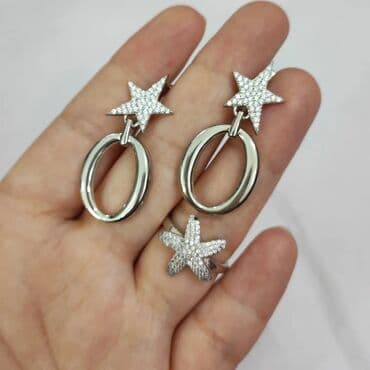 свадебные платья от производителя: Серебряный комплект Звёзды Серебро 925/ пробы Дизайн Италия Цена — 2