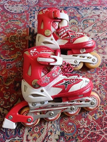 детские раздвижные коньки: Детские раздвижные роликовые коньки. - Тип: роликовые коньки, 4 — 1