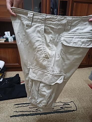 шорты белые: Мужские шорты, XL, 2XL, Б/у, цвет - Бежевый — 5