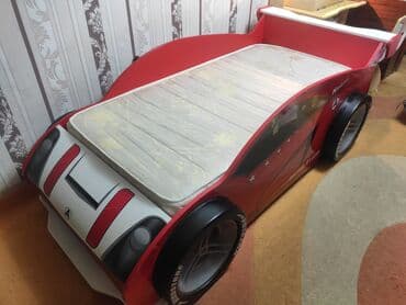 Кровать-машинка, Б/у, Другой материал