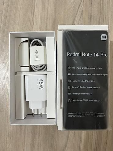 ксиоми 15 т: Redmi, Redmi Note 14 Pro, Б/у, 256 ГБ, цвет - Черный, 1 SIM, 2 SIM, eSIM — 3