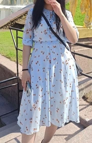 лен штаны женские: Повседневное платье, Лето, Шифон, M — 3