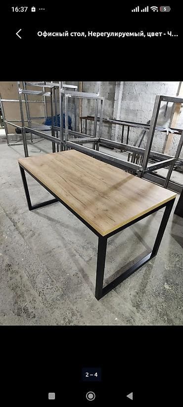 study table: Офисный стол, Нерегулируемый, цвет - Черный, Прямоугольный — 1