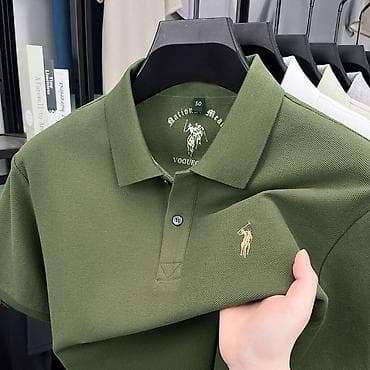 женские рубашки поло: Мужское поло с вышивкой «наездник с клюшкой». Описание: - — 3