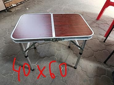 закройныйе столы: Складной походный стол, Новый, цвет - Коричневый — 1