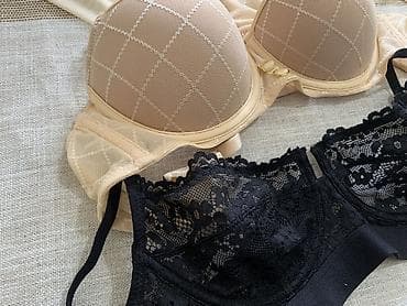нижнее белье женские: Комплект, Бюстгальтер, С кружевом — 2