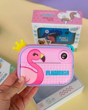 Детский фотоаппарат-принтер, можно сразу напечатать черно-белые