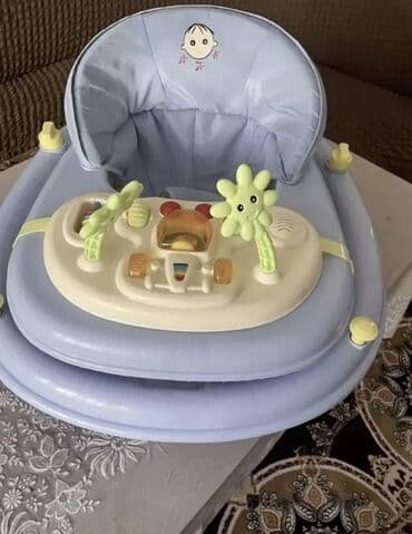 детская одежда кыргызстан: Абсолютно новый, музыкальный Детские ходунки - Цвет: нежно‑голубой с — 3