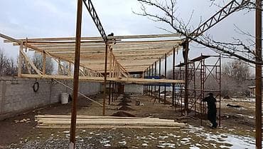Курулуш жана оңдоо кызматтары: Строительство быстровозводимых ангаров и навесов «под ключ» - — 3