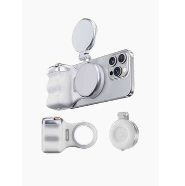 лампа с лупой: TELESIN Fun Shot Magnetic Grip 2 + TELESIN C03 Magnetic Selfie Ring — 5