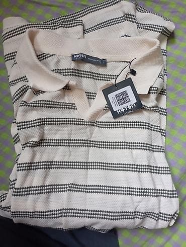 Футболки: Мужское трикотажное поло Koton Casual - Фасон: Regular Fit, короткий — 3