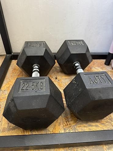 парные двойки: Пара гексагональных гантелей AJTY 22.5 кг каждая. - Вес: 22.5 kg на — 1