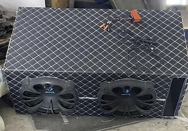 sound system: Сабвуфер с двумя динамиками Helix для автомобиля Два динамика по 800 — 1