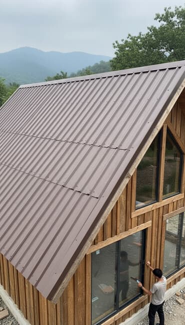 листы для крыши: Профнастил металлический, окрашенный, с продольным трапециевидным — 1